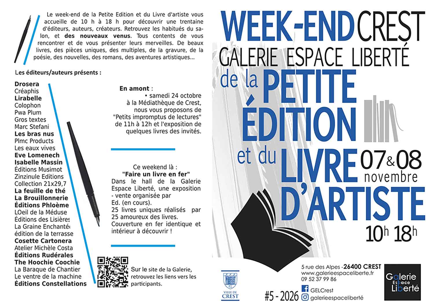 Salon de la petite édition Crest 2026