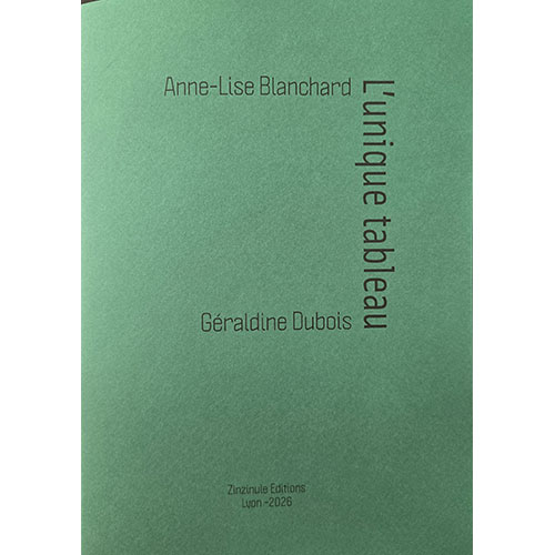 l'unique tableau - poésie de Anne-Lise Blanchard et photographies de Géraldine Dubois